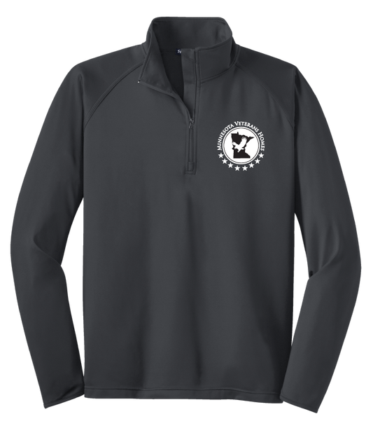 MDVA 1/4 Zip Men's Pullover Charcoal Black Embroidered